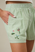 Load image into Gallery viewer, NEWEST ARRIVAL Green Striped Golf Boxer Shorts
