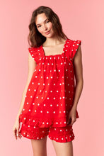 Load image into Gallery viewer, NEWEST ARRIVAL Red/White Polka Dot Babydoll Shorts Set
