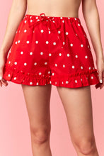 Load image into Gallery viewer, NEWEST ARRIVAL Red/White Polka Dot Babydoll Shorts Set
