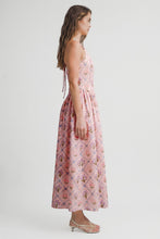 Load image into Gallery viewer, NEWEST ARRIVAL Pink Floral Halter Midi Dress
