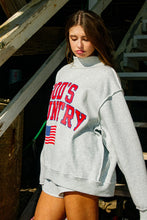 Load image into Gallery viewer, NEWEST ARRIVAL *PREORDER 4/16* Gray God’s Country Reversible Mock Neck Sweatshirt
