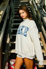 Load image into Gallery viewer, NEWEST ARRIVAL *PREORDER 8/20* Gray Reversible Lake/Mountain Oversized Mock Neck Sweatshirt
