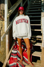 Load image into Gallery viewer, NEWEST ARRIVAL *PREORDER 8/20* Gray Reversible Lake/Mountain Oversized Mock Neck Sweatshirt
