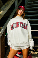 Load image into Gallery viewer, NEWEST ARRIVAL *PREORDER 8/20* Gray Reversible Lake/Mountain Oversized Mock Neck Sweatshirt
