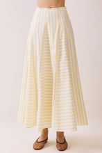 Load image into Gallery viewer, NEWEST ARRIVAL *PREORDER 2/13* Yellow Striped Midi Skirt Set
