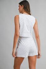 Load image into Gallery viewer, NEWEST ARRIVAL White/Sage Green Floral Skort Set
