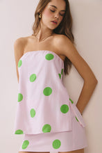 Load image into Gallery viewer, NEWEST ARRIVAL *PREORDER 2/9* Pink/Green Polka Dot Mini Skirt Set

