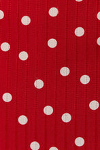 Load image into Gallery viewer, NEWEST ARRIVAL Red Polka Dot Strapless Midi Dress

