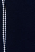 Load image into Gallery viewer, NEWEST ARRIVAL Navy/White Gingham Trim Sweatshorts
