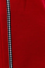 Load image into Gallery viewer, NEWEST ARRIVAL Red/Black Gingham Trim Sweatshorts
