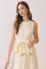 Load image into Gallery viewer, NEWEST ARRIVAL *PREORDER 2/13* Yellow Striped Midi Skirt Set
