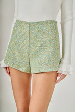 Load image into Gallery viewer, NEWEST ARRIVAL Sage Green Tweed Strapless Shorts Set
