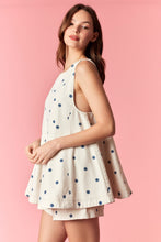 Load image into Gallery viewer, NEWEST ARRIVAL Denim Navy Polka Dot Shorts Set
