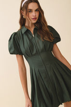 Load image into Gallery viewer, NEWEST ARRIVAL Dark Hunter Green Zipper Front Dress
