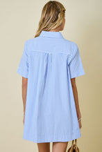 Load image into Gallery viewer, NEWEST ARRIVAL Blue Striped Shirt Dress
