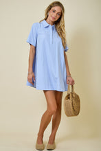 Load image into Gallery viewer, NEWEST ARRIVAL Blue Striped Shirt Dress
