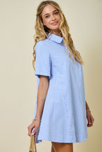 Load image into Gallery viewer, NEWEST ARRIVAL Blue Striped Shirt Dress
