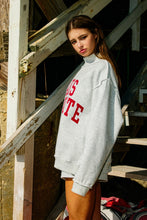 Load image into Gallery viewer, NEWEST ARRIVAL *RESTOCKED* Heather Gray Reversible Mom/Dad's Favorite Mock Neck Sweatshirt
