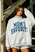 Load image into Gallery viewer, NEWEST ARRIVAL *RESTOCKED* Heather Gray Reversible Mom/Dad's Favorite Mock Neck Sweatshirt
