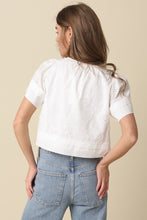 Load image into Gallery viewer, NEWEST ARRIVAL White Eyelet Cropped Blouse
