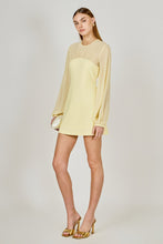 Load image into Gallery viewer, NEWEST ARRIVAL Yellow Mixed Media Mini Dress
