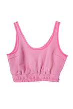 Load image into Gallery viewer, NEWEST ARRIVAL Pink Terry Crop Tank Shorts Set
