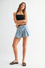 Load image into Gallery viewer, NEWEST ARRIVAL Denim Pleated Flare Shorts
