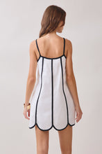 Load image into Gallery viewer, NEWEST ARRIVAL White/Black Scallop Trim Dress
