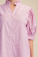 Load image into Gallery viewer, NEWEST ARRIVAL Pink Striped Button Down Dress

