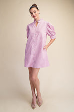 Load image into Gallery viewer, NEWEST ARRIVAL Pink Striped Button Down Dress
