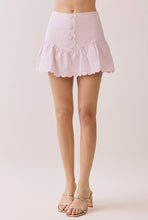 Load image into Gallery viewer, NEWEST ARRIVAL *PREORDER 2/11* Baby Pink Scallop Trim Mini Skirt Set
