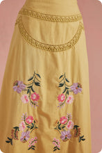 Load image into Gallery viewer, NEWEST ARRIVAL *PREORDER 2/13* Yellow Iris Floral Embroidered Midi Skirt Set
