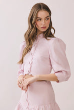 Load image into Gallery viewer, NEWEST ARRIVAL *PREORDER 2/11* Baby Pink Scallop Trim Mini Skirt Set
