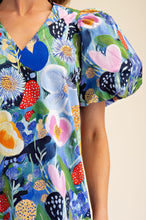 Load image into Gallery viewer, NEWEST ARRIVAL Blue Puff Bubble Sleeve Dress
