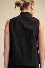 Load image into Gallery viewer, NEWEST ARRIVAL Black Split Collar Blouse
