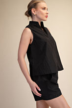 Load image into Gallery viewer, NEWEST ARRIVAL Black Split Collar Blouse
