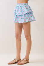 Load image into Gallery viewer, NEWEST ARRIVAL Blue/Pink Floral Smocked Ruffle Skirt Set
