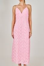 Load image into Gallery viewer, NEWEST ARRIVAL *PREORDER 3/31* Pink Flower Lace Slim Midi Dress
