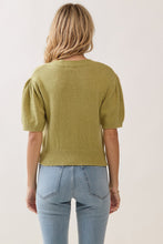 Load image into Gallery viewer, NEWEST ARRIVAL Matcha Green Knit Elbow Sleeve Cardigan
