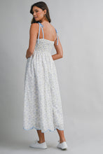 Load image into Gallery viewer, NEWEST ARRIVAL White Floral Scallop Trim Midi Dress
