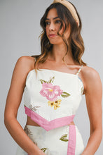 Load image into Gallery viewer, NEWEST ARRIVAL Pink Floral Tie Back Wrap Skort Set

