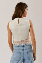 Load image into Gallery viewer, NEWEST ARRIVAL Cream Lace Sleeveless Top

