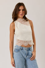 Load image into Gallery viewer, NEWEST ARRIVAL Cream Lace Sleeveless Top
