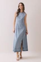 Load image into Gallery viewer, NEWEST ARRIVAL Denim Sleeveless Midi Dress
