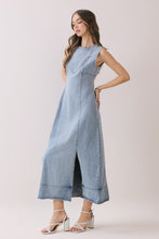 Load image into Gallery viewer, NEWEST ARRIVAL Denim Sleeveless Midi Dress
