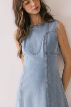 Load image into Gallery viewer, NEWEST ARRIVAL Denim Sleeveless Midi Dress
