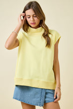 Load image into Gallery viewer, NEWEST ARRIVAL Lemon Yellow Mock Neck Comfy Shorts Set
