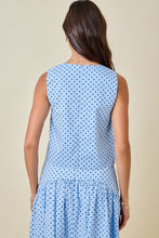 Load image into Gallery viewer, NEWEST ARRIVAL Blue/Navy Polka Dot Midi Skirt Set
