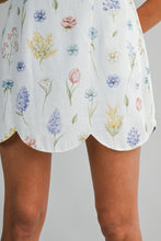 Load image into Gallery viewer, White Botanical Scallop Trim Dress
