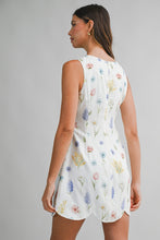 Load image into Gallery viewer, White Botanical Scallop Trim Dress
